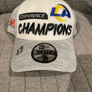 New Era LA Rams NFC Conference Champions Cap - White and Gray New!!!